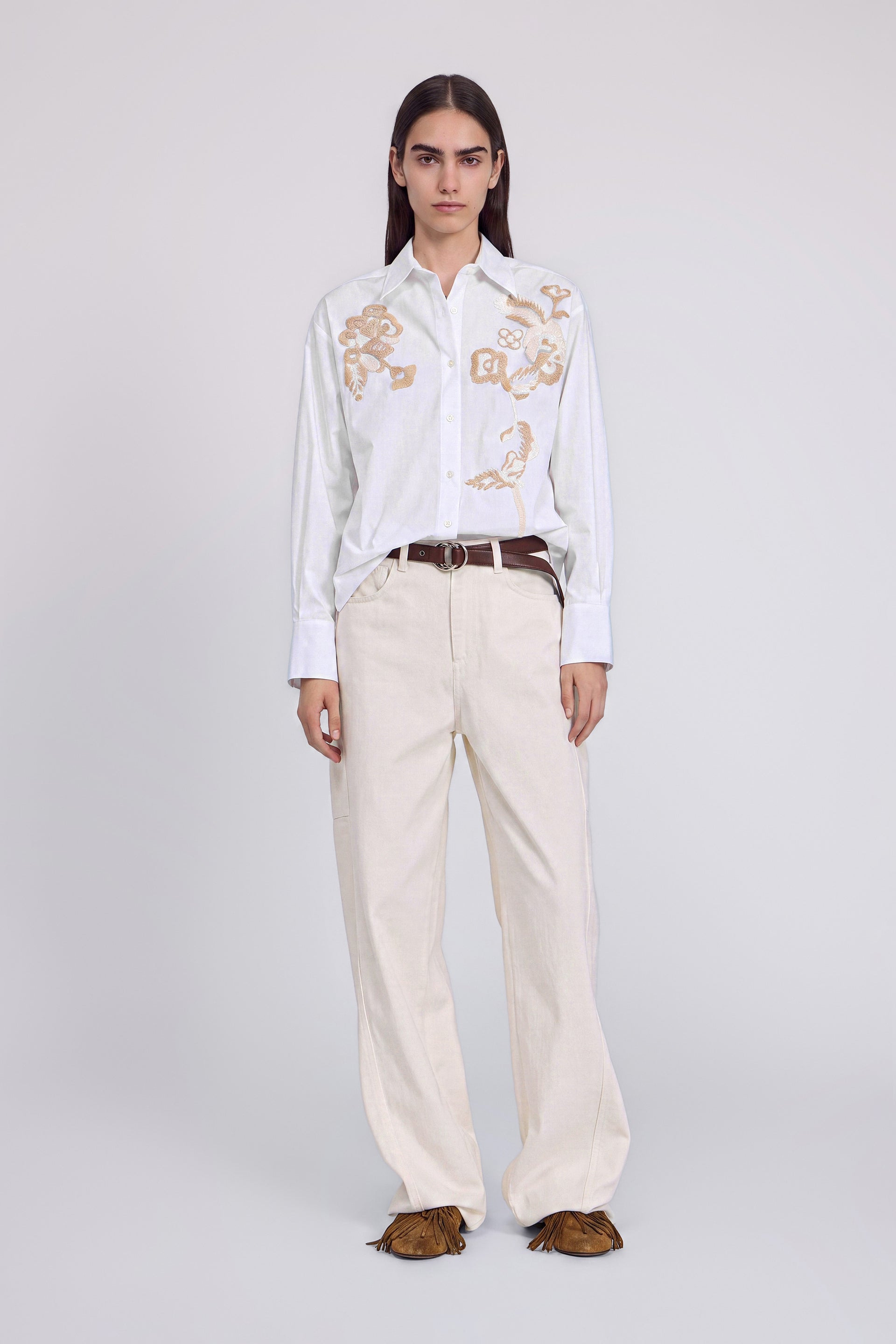 Брюки Ermanno Scervino ecru Брюки Ermanno Scervino ecru